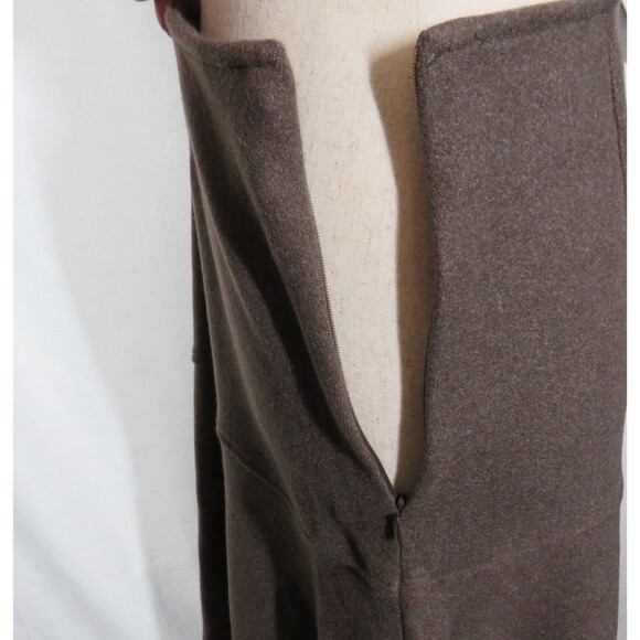 OGL Warm Cozy CashSoft Wool Look Flared Side Zip Maxi Skirt Brown Size 2XL - Picture 13 of 13